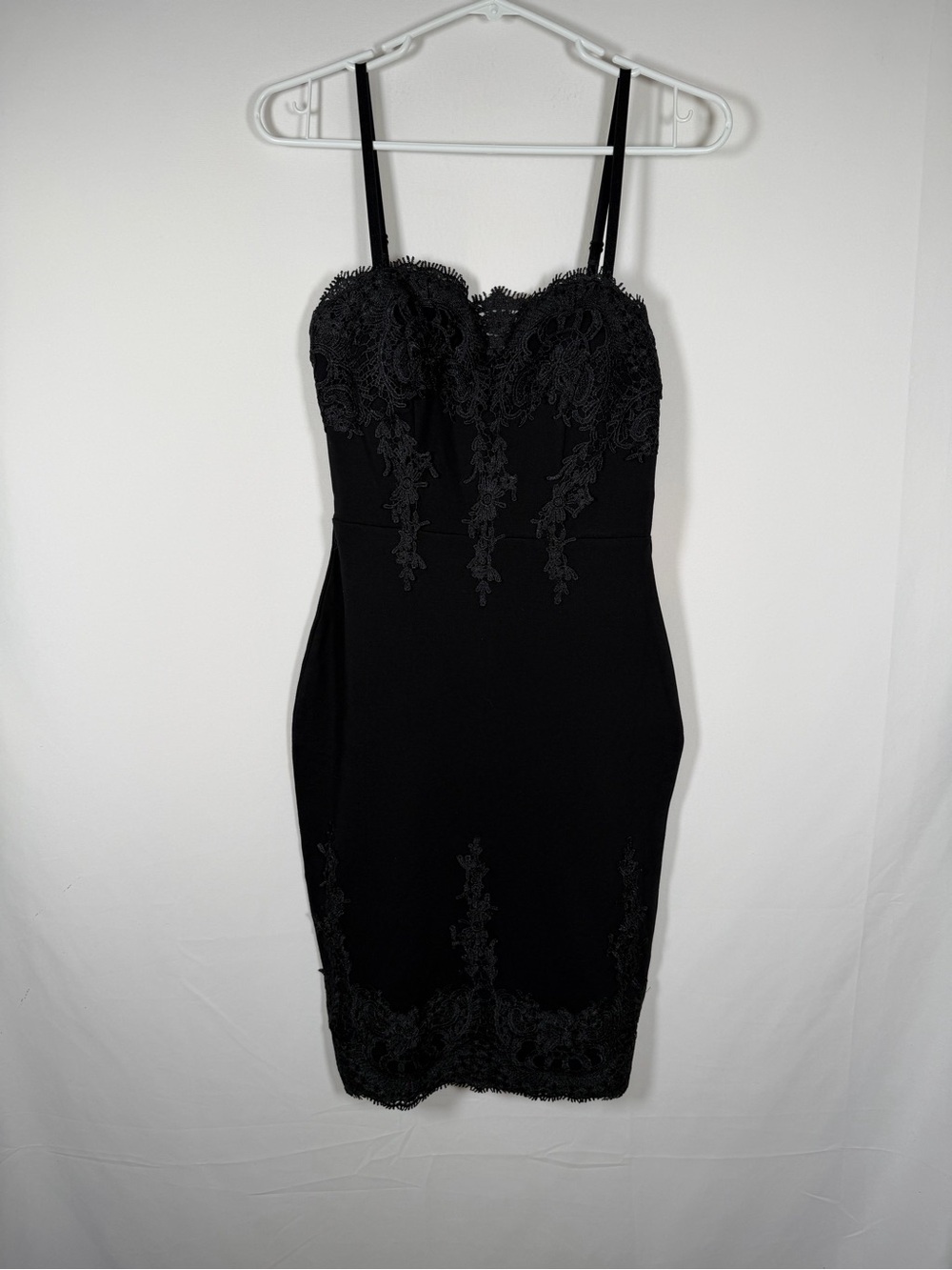 Whimsigoth Witchy Black Lace Embroidered Mini Dress Coquette Bodycon